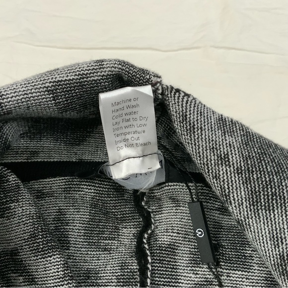 Ming Wang Relaxed Fit Open Front Kimono Cardigan Black White Small Medium New - Picture 11 of 13